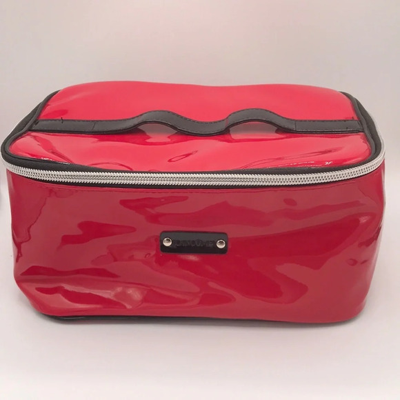 Lancome candy apple red makeup bag with black trim - Picture 1 of 6